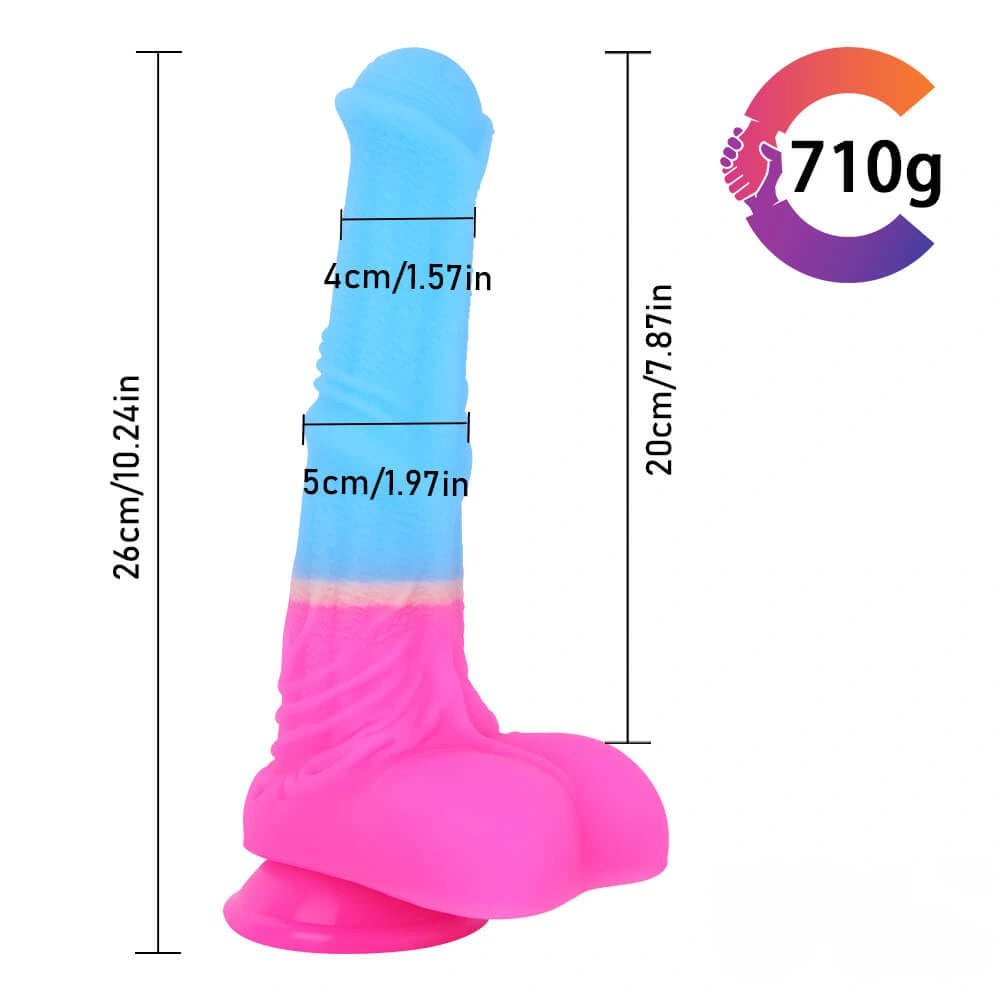 Ombre Suction Cup Realistic Dildo - Horse Dildo Alternative