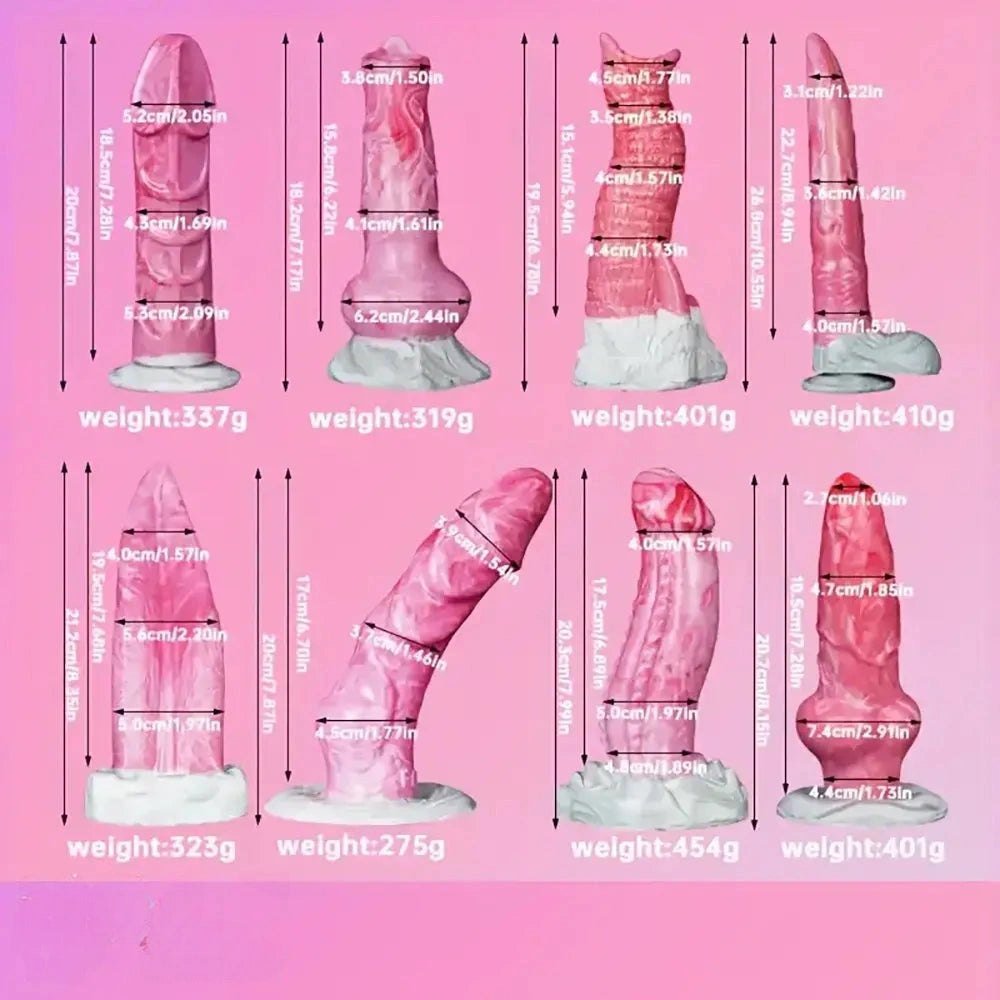 Ombre Twist Fantasy Dildo - Silicone Monster Dildo