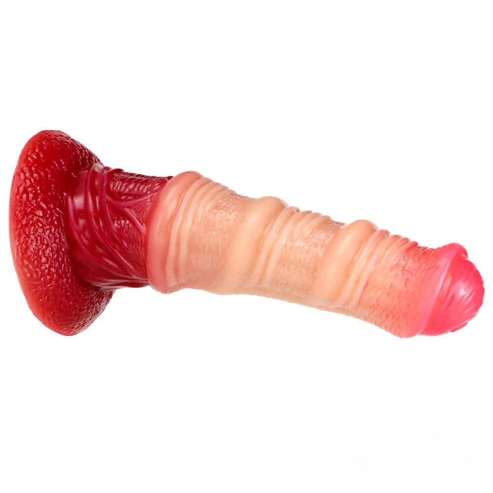Ombre Twist Knot Horse Dildo - Silicone Animal Knot Dildo
