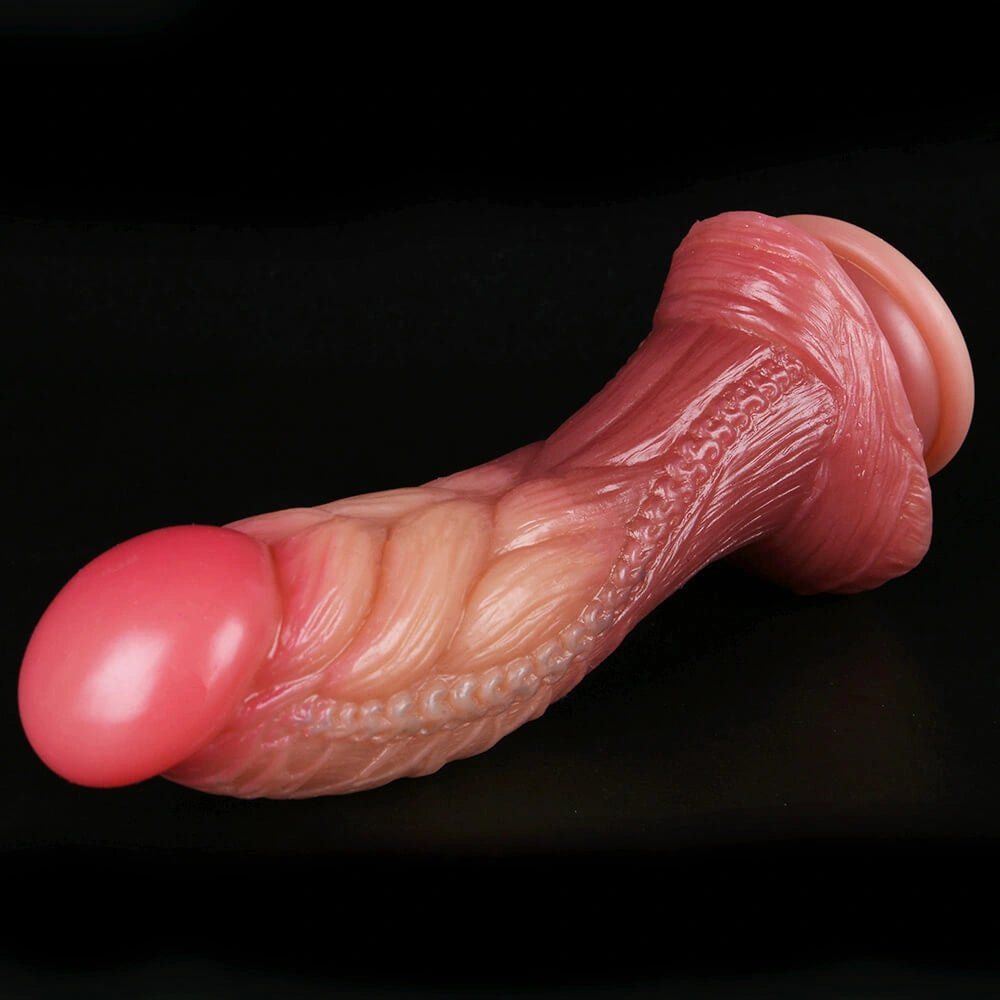 Ombre Veined Dildo 7.5 in - Silicone Suction Dildo