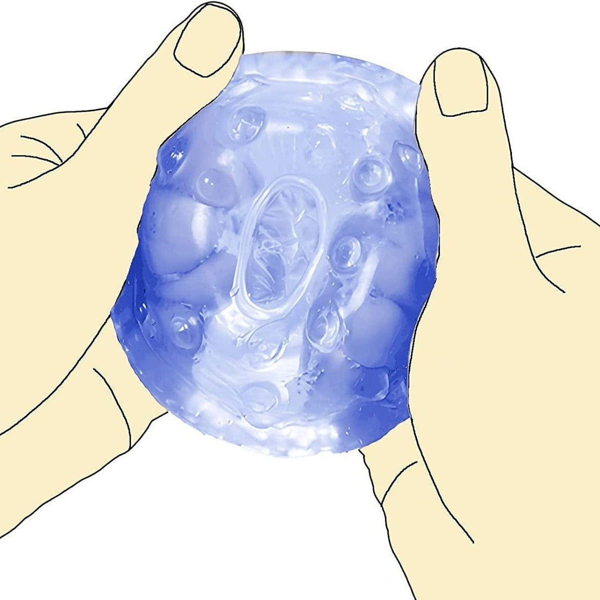 Open-Ended Textured Stroker - TPE Male Masturbator