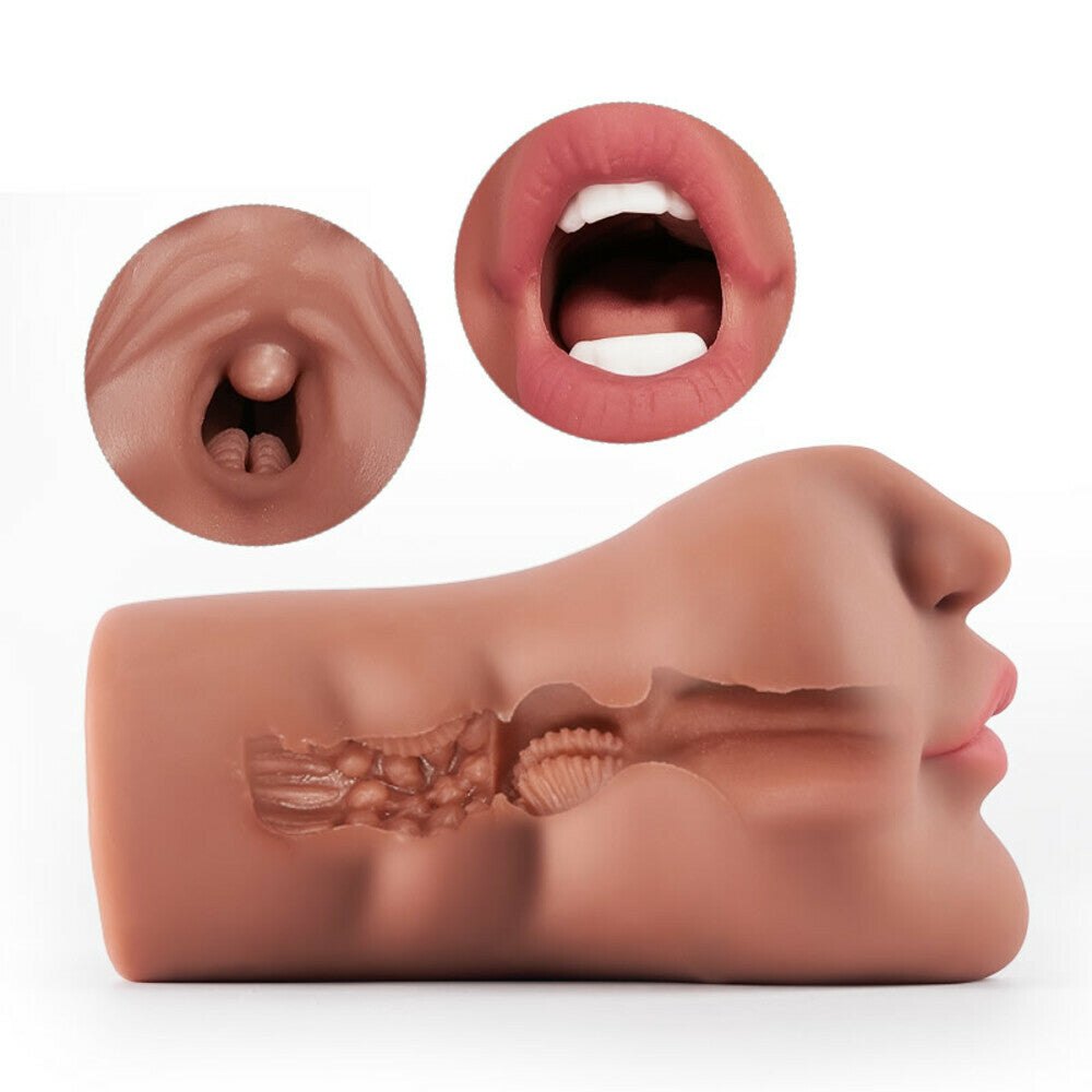 Oral Mouth Stroker, Textured Tunnel - Male Masturbator