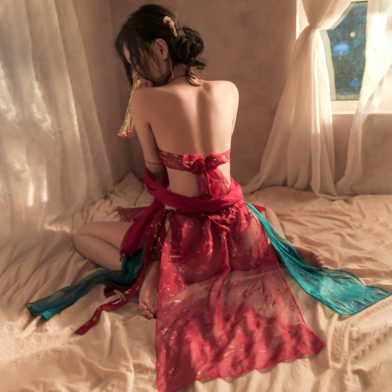 Oriental Sheer Chiffon Dancer Set - Bra and Panty Set