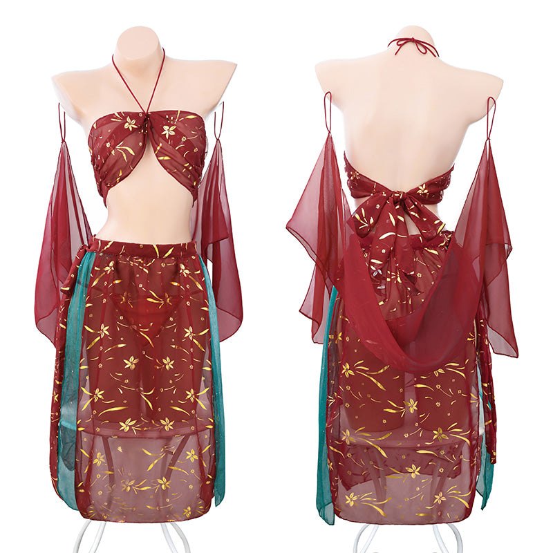 Oriental Sheer Chiffon Dancer Set - Bra and Panty Set