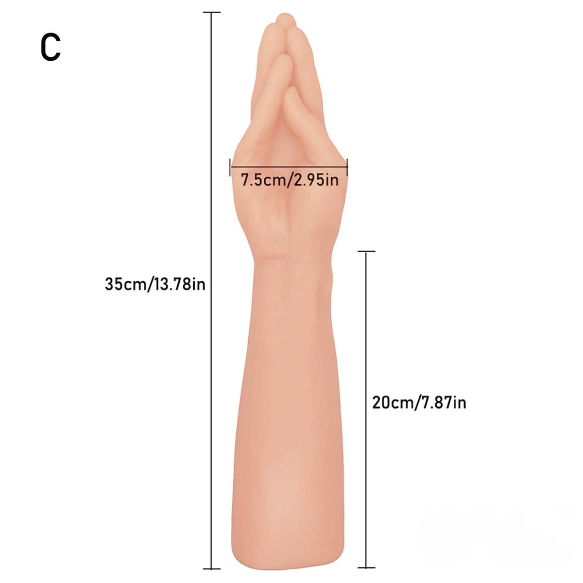 Oversize Fist Shaped PVC Dildo - Huge Thick Insertable Dildo