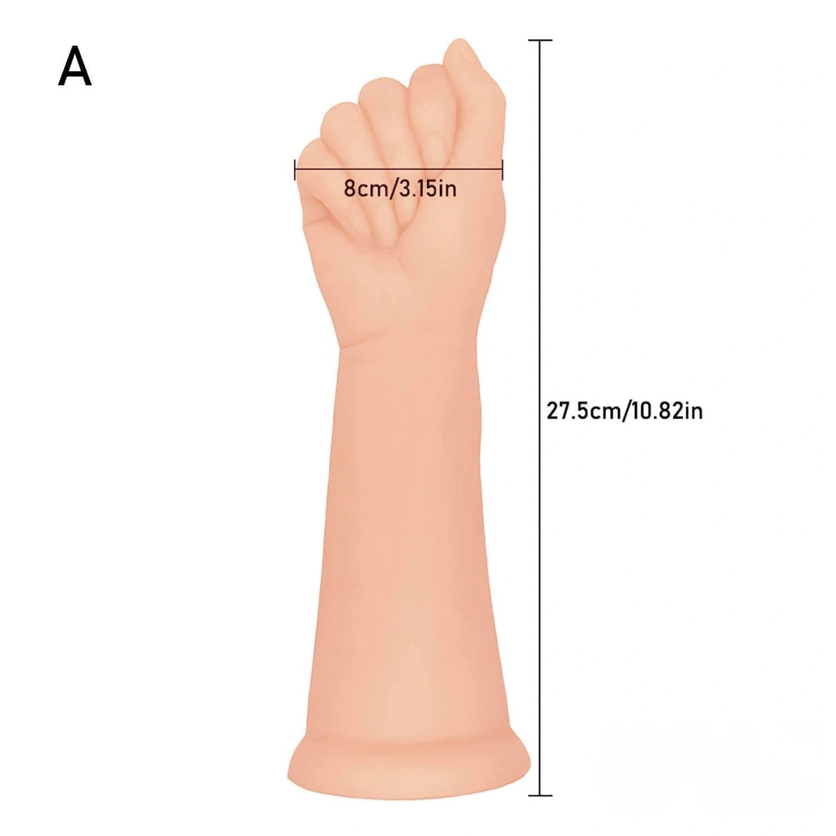Oversize Fist Shaped PVC Dildo - Huge Thick Insertable Dildo