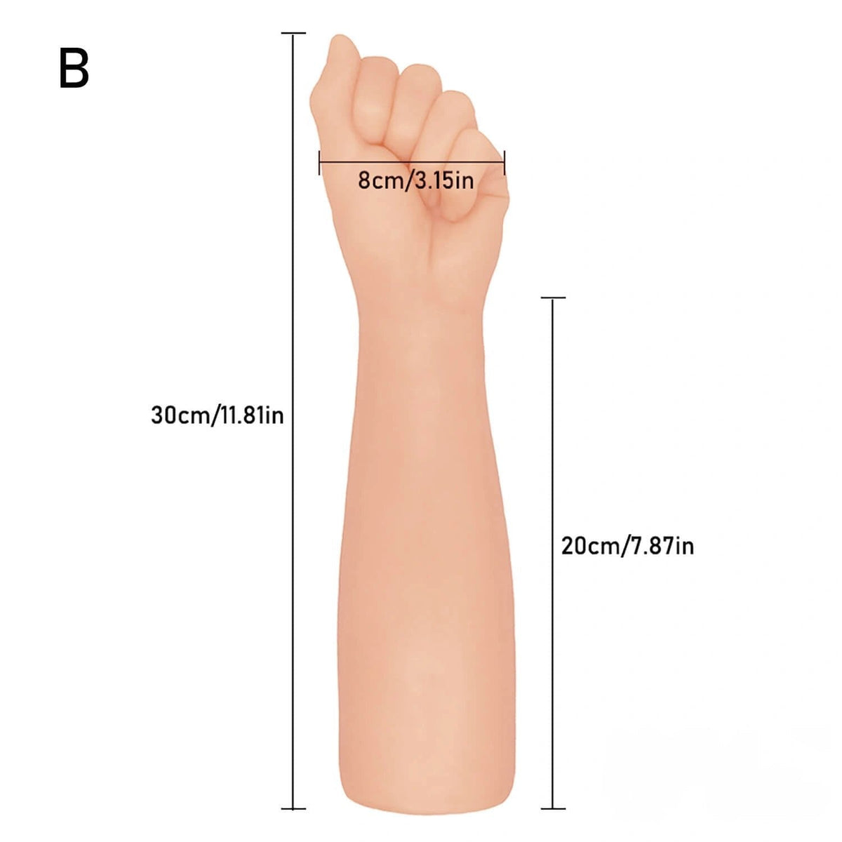 Oversize Fist Shaped PVC Dildo - Huge Thick Insertable Dildo