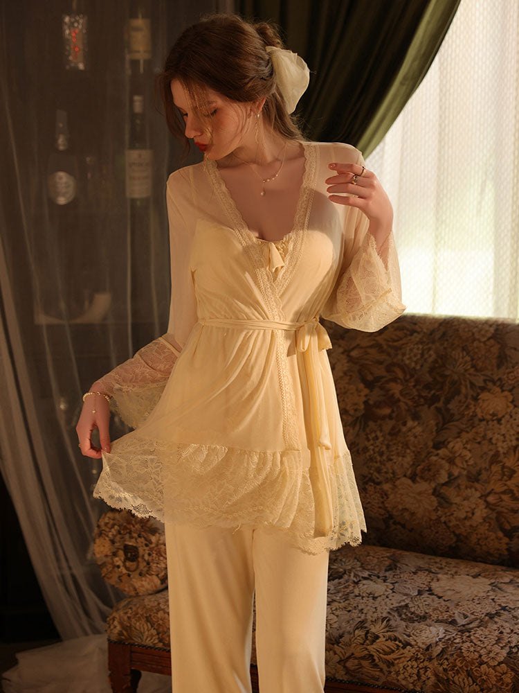 Padded Bust Mesh Camisole Set - Sexy Camisole Set