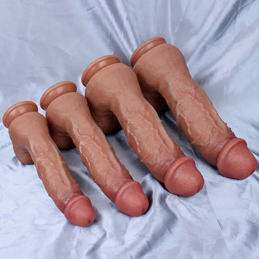 Painted Thick Big Dildo - Realistic Huge Silicone Dildo