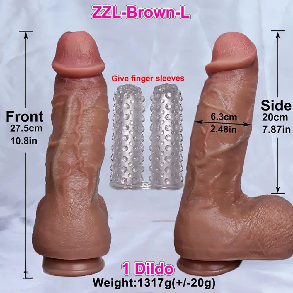 Painted Thick Big Dildo - Realistic Huge Silicone Dildo