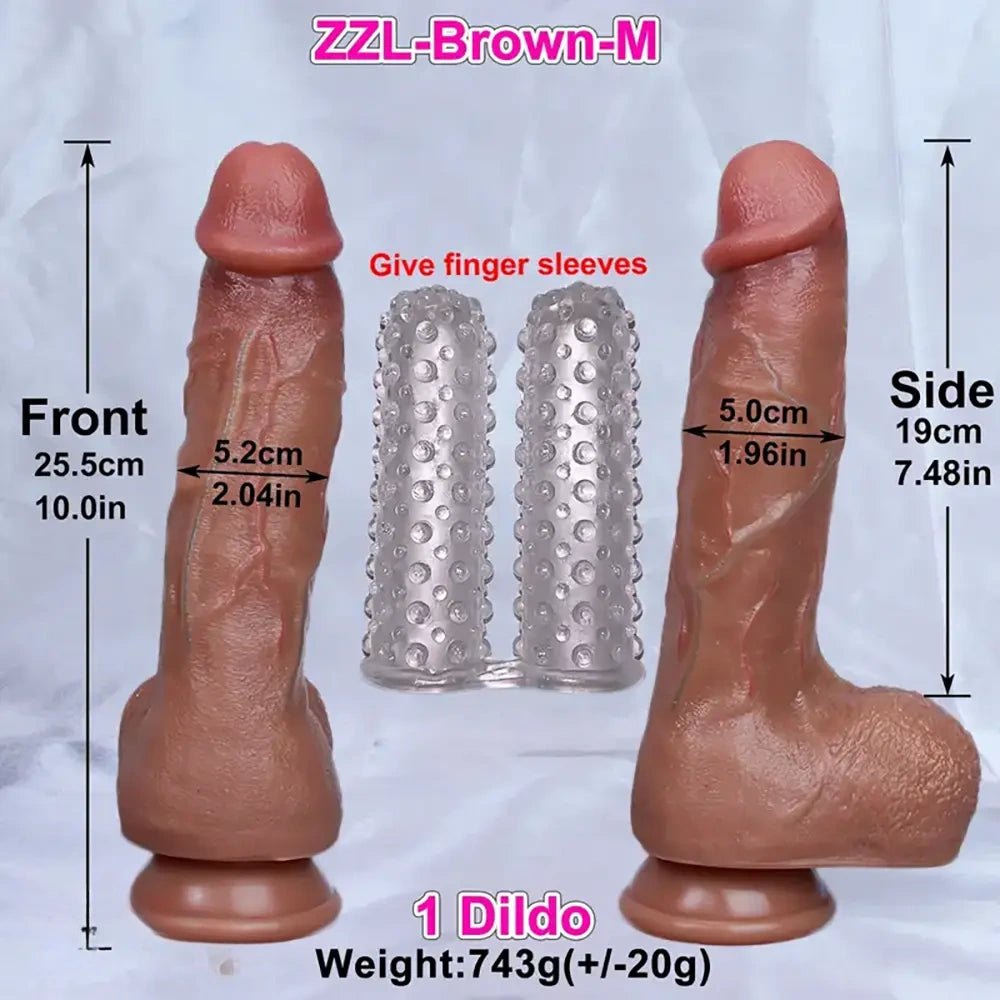 Painted Thick Big Dildo - Realistic Huge Silicone Dildo