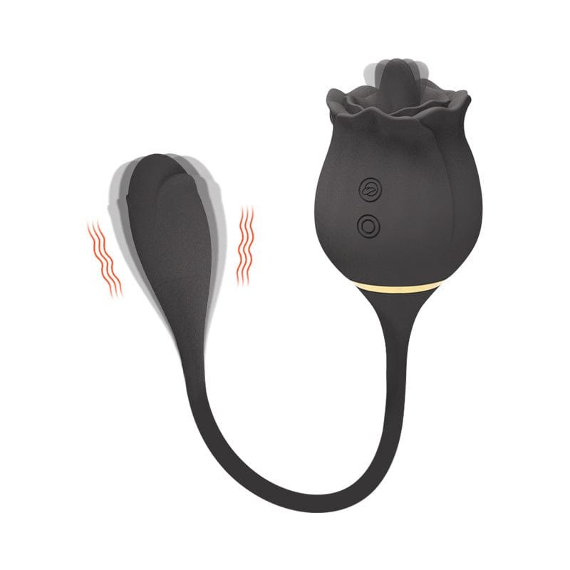 Palm-Size Rose Tongue Vibrator - Clit Stimulator Toy