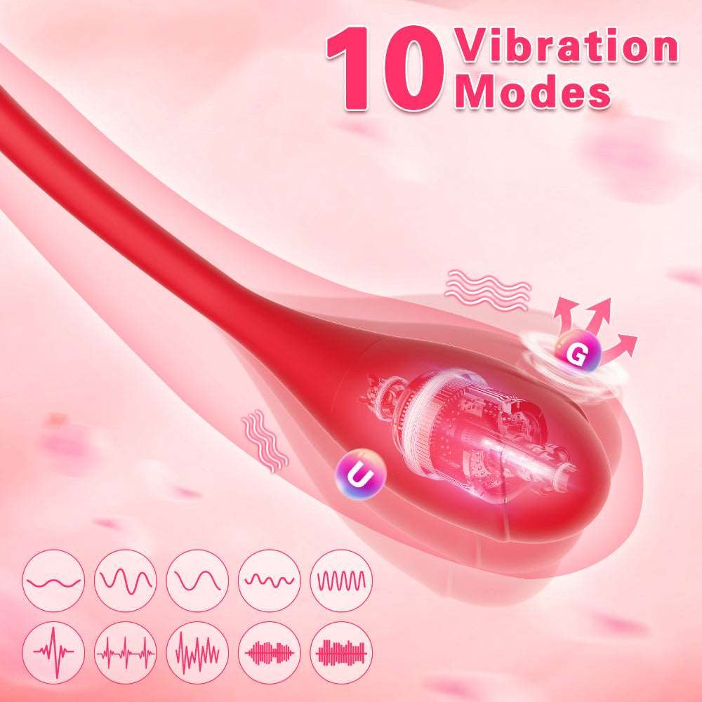Palm-Size Rose Tongue Vibrator - Clit Stimulator Toy