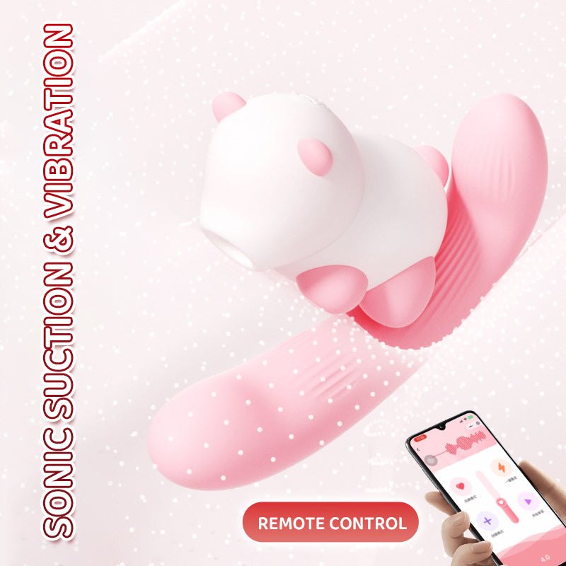 Panda Dual Suction G-Spot Vibrator - Clitoral Suction Toy