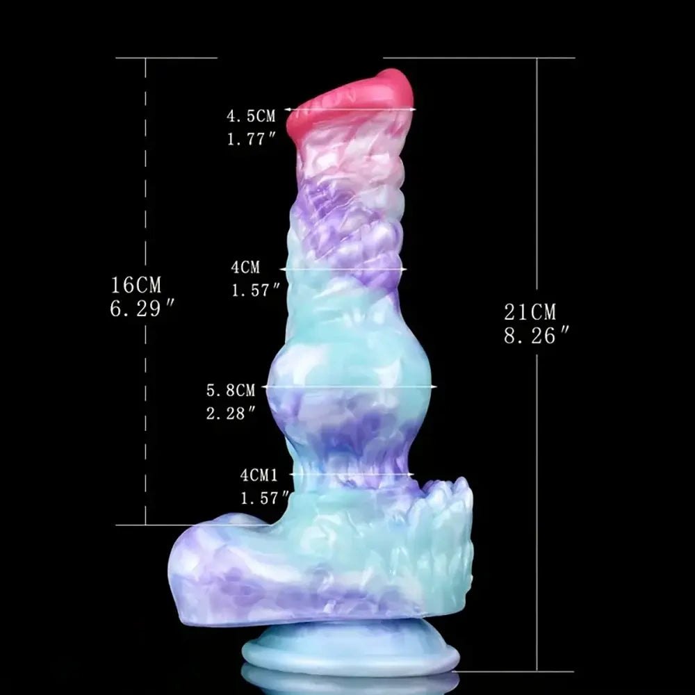 Pastel Dog Knot Fantasy Dildo - Knotted Fantasy Dildo
