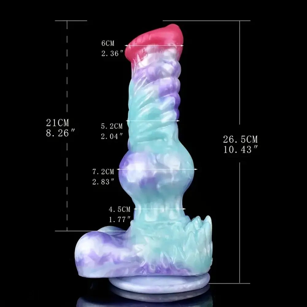 Pastel Dog Knot Fantasy Dildo - Knotted Fantasy Dildo