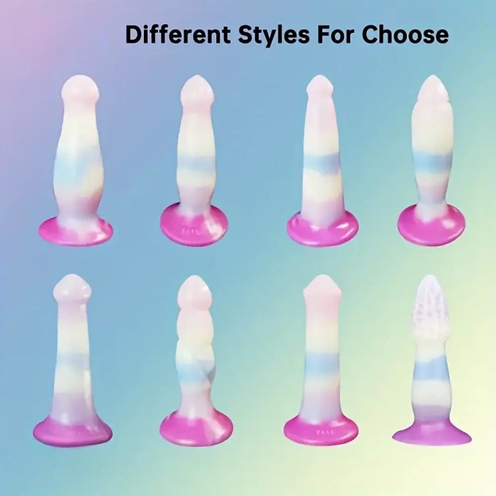 Pastel Ombre Silicone Plug - Silicone Butt Plug Dildo