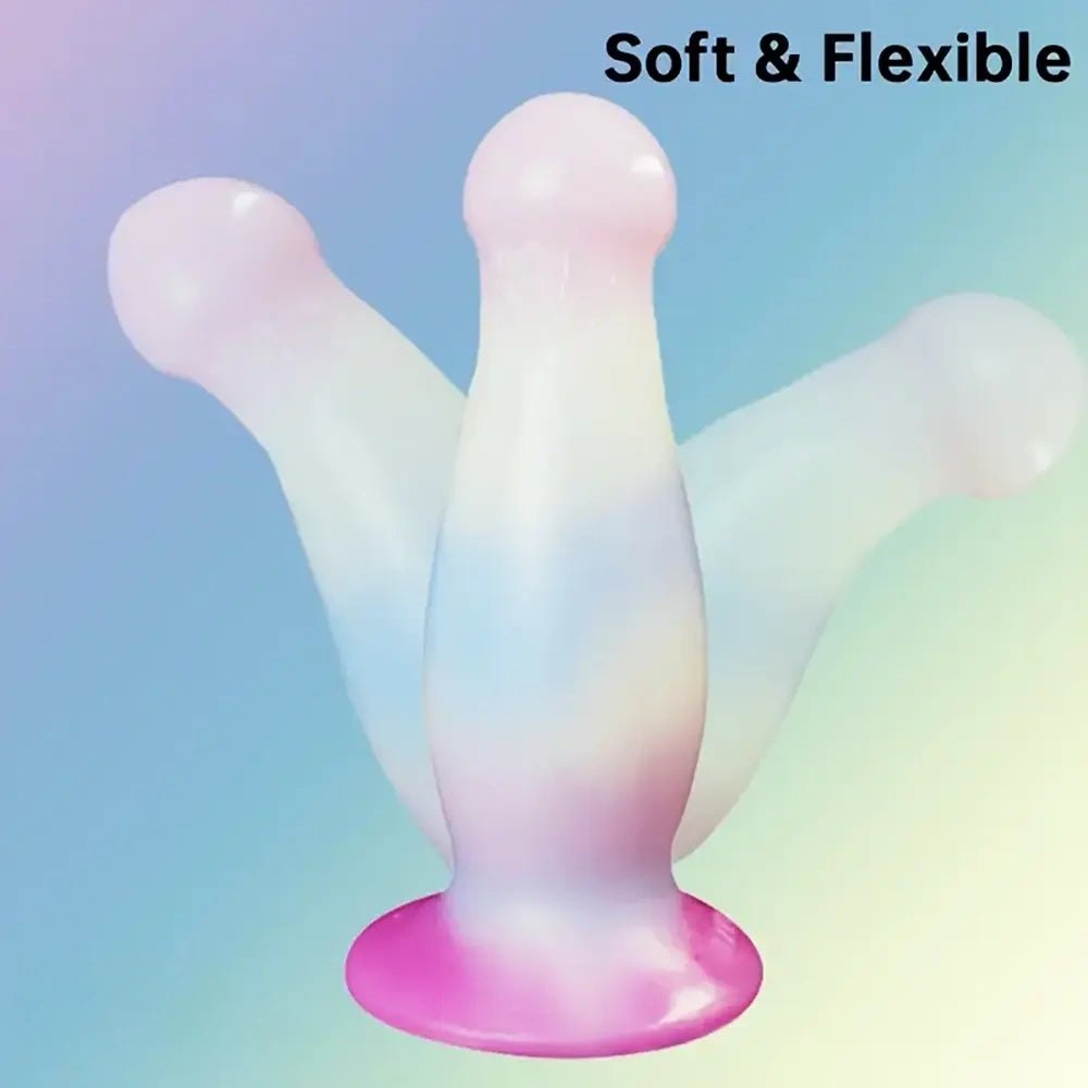 Pastel Ombre Silicone Plug - Silicone Butt Plug Dildo