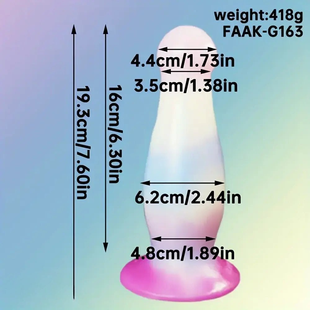 Pastel Ombre Silicone Plug - Silicone Butt Plug Dildo