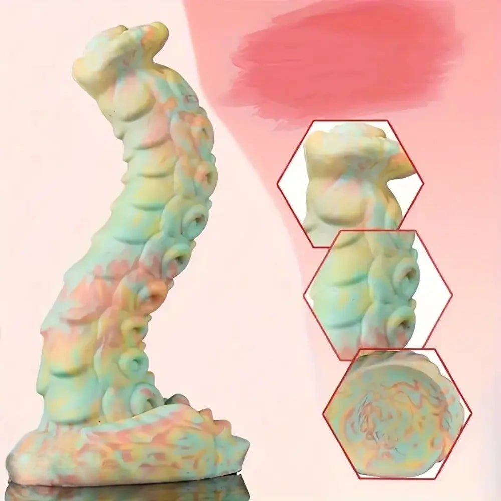 Pastel Tentacle Fantasy Dildo - Silicone Monster Dildo