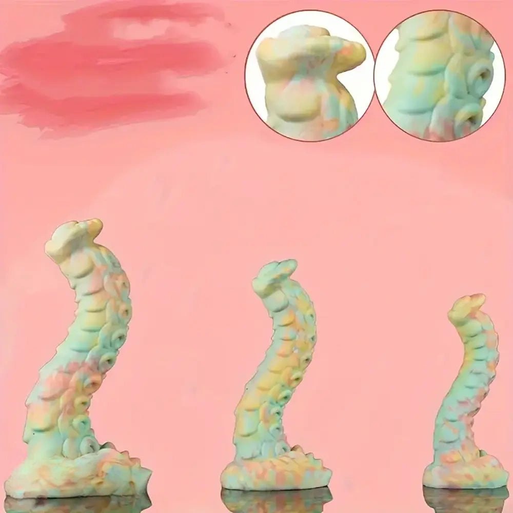 Pastel Tentacle Fantasy Dildo - Silicone Monster Dildo