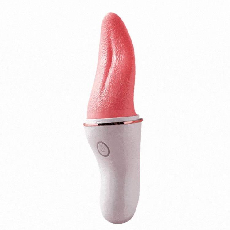 Peach Tongue Licking Vibrator - Clitoral Stimulator Toy