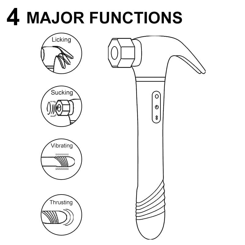 Pearl Hammer Suction Vibrator - Clit Sucking Toy