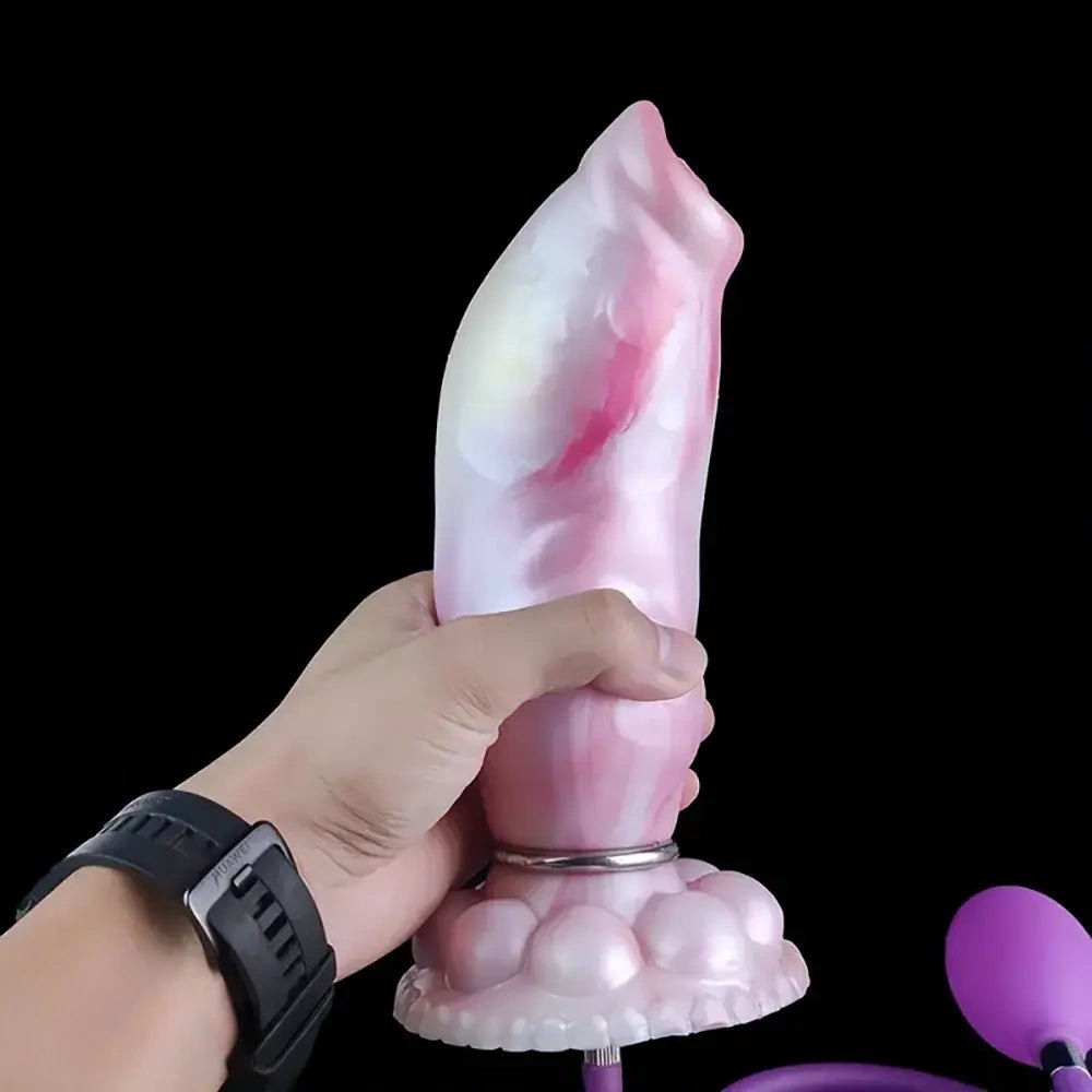 Pearl Knot Suction Dildo - Silicone Animal Knot Dildo