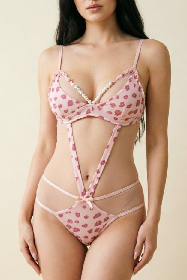 Pearl Strap Lace Chemise - Sexy Slip Nightgown