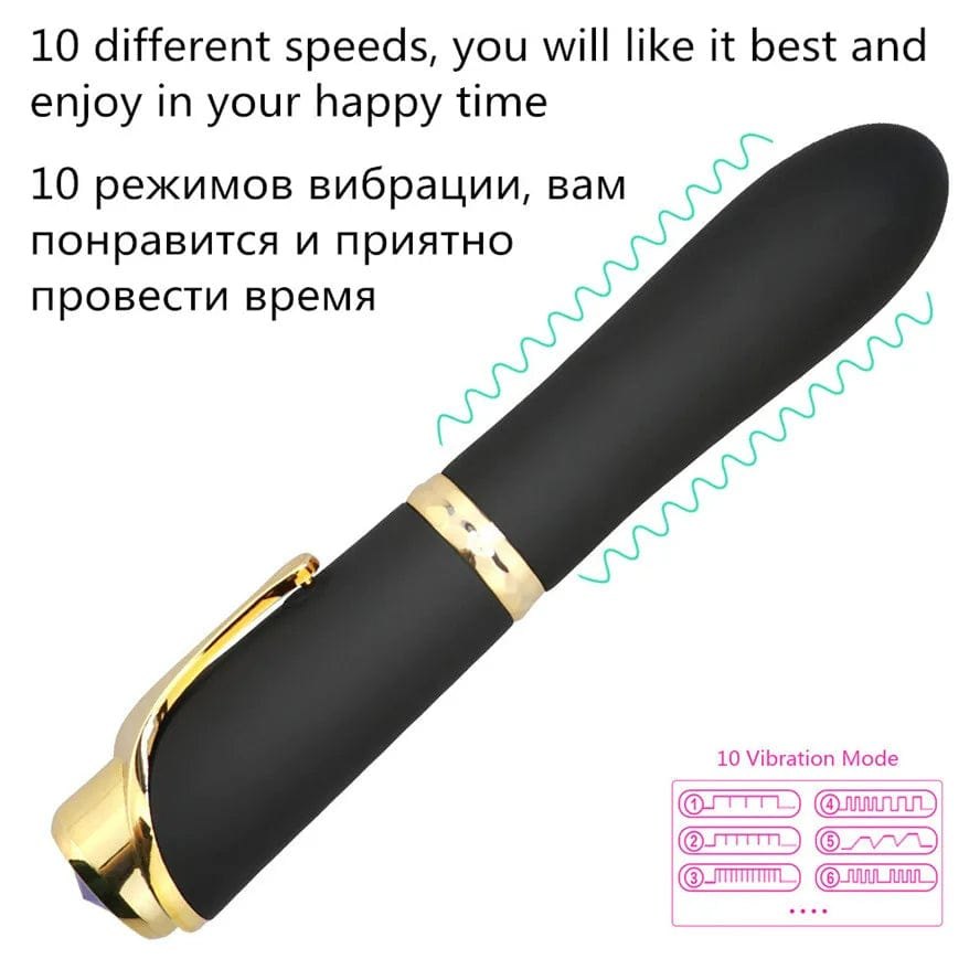 Pen-Shaped G-Spot Vibrator - Silicone Mini Vibrator