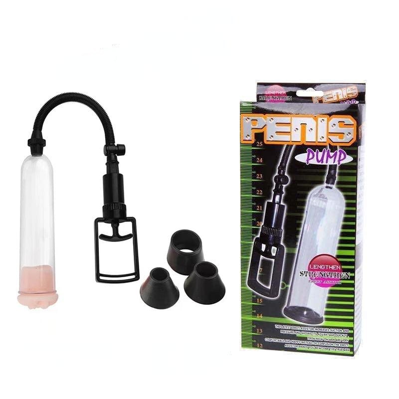 Penis Pump with Flesh Sleeve - Manual Suction Pump