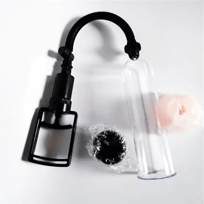 Penis Pump with Flesh Sleeve - Manual Suction Pump