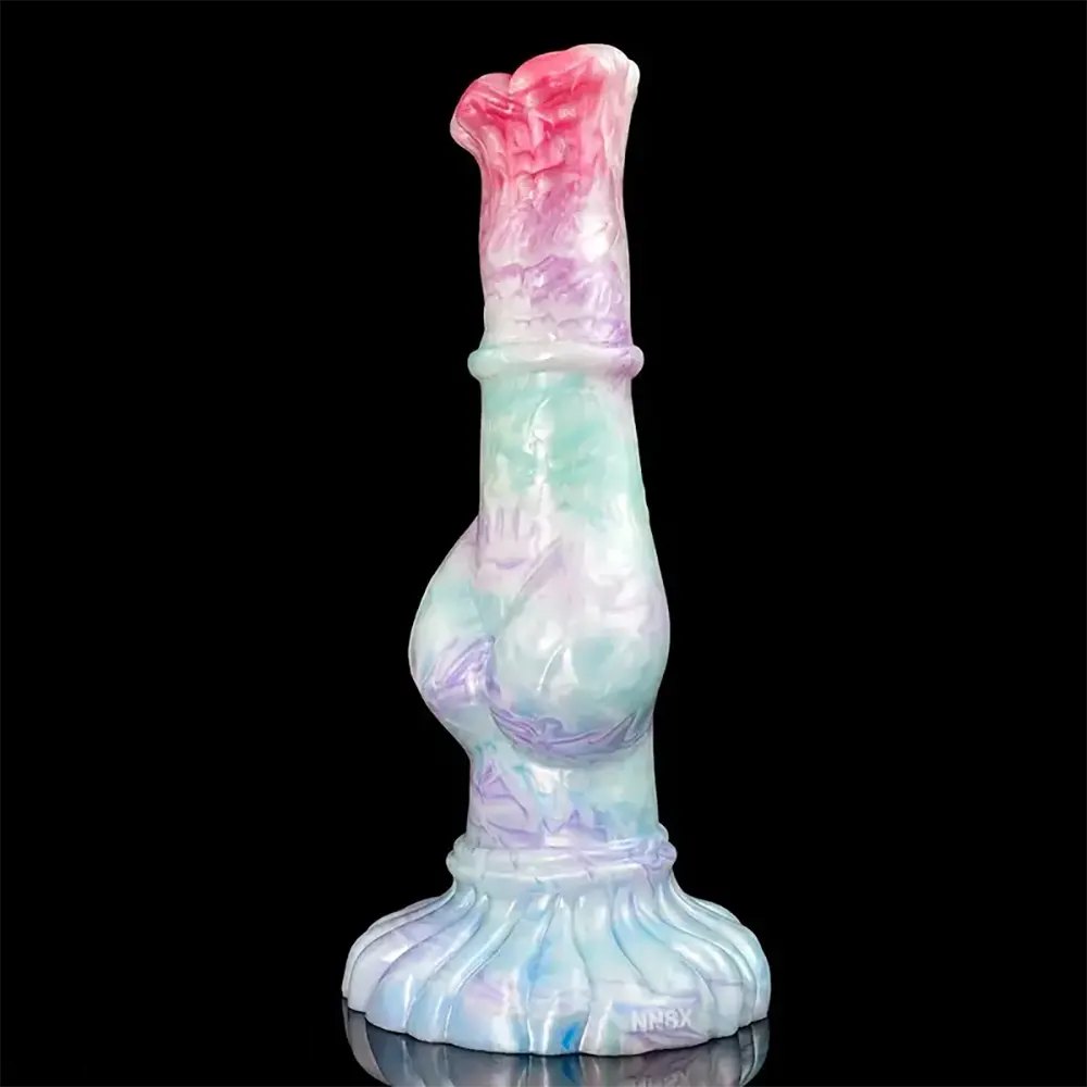 Petal Base Knotted Horse Dildo - Horse Style Knotted Dildo