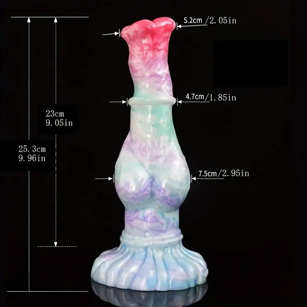 Petal Base Knotted Horse Dildo - Horse Style Knotted Dildo