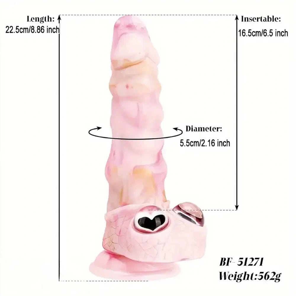 Pink Creature Fantasy Dildo - Big Silicone Fantasy Toy