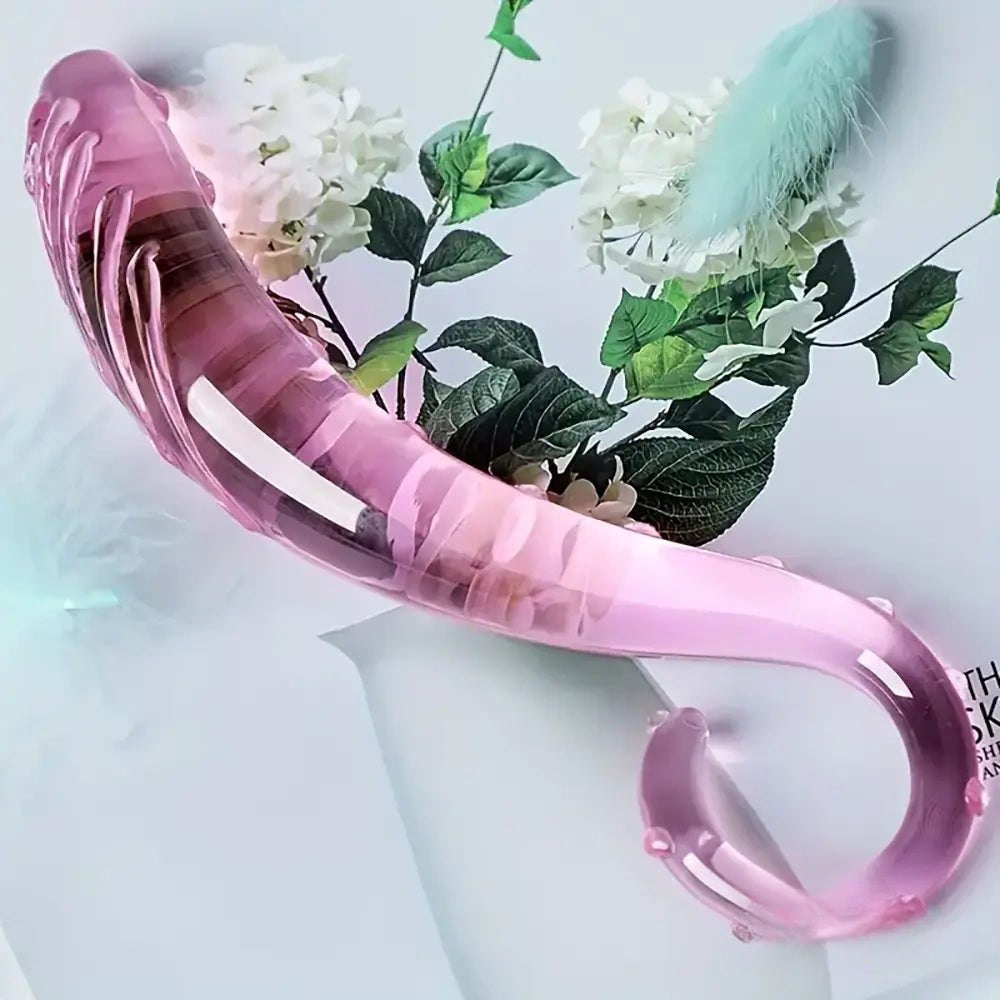 Pink Crystal Glass Dildo - 3-Style Glass Dildo Set
