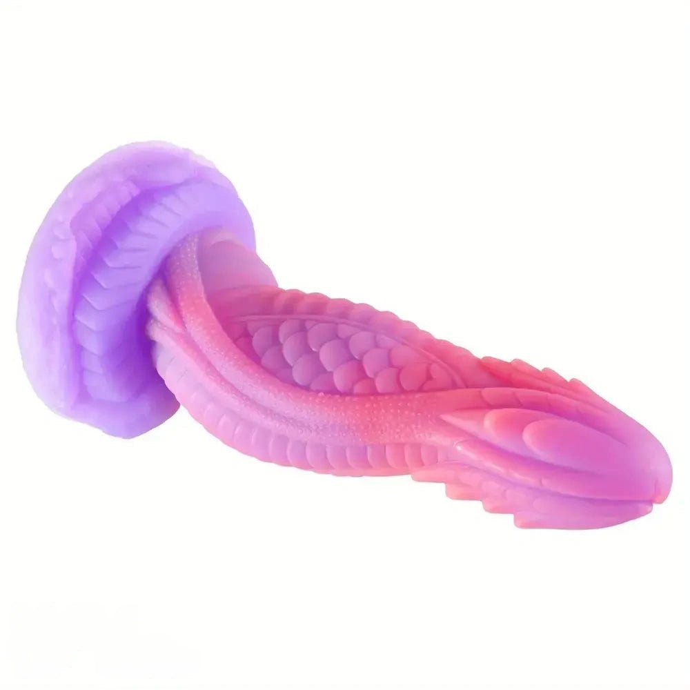 Pink Dragon Scale Dildo 8 In - Silicone Monster Dildo