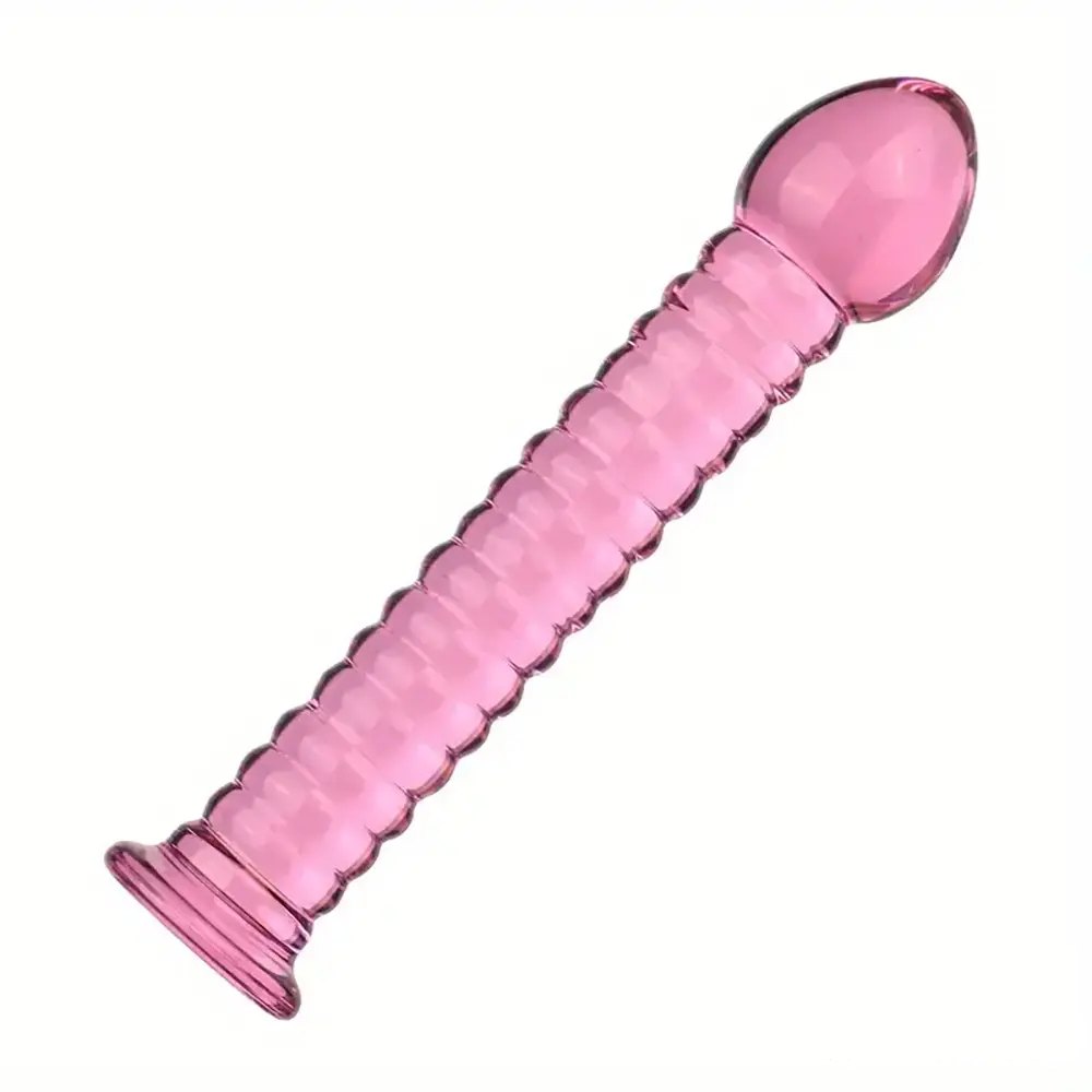 Pink Glass Crystal Dildo - Glass Dildo For G-Spot Play