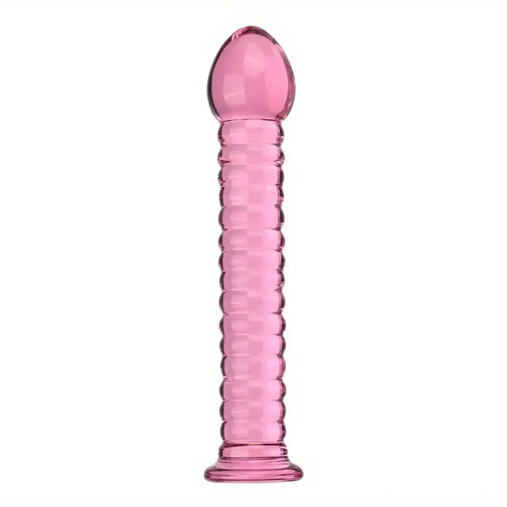 Pink Glass Crystal Dildo - Glass Dildo For G-Spot Play