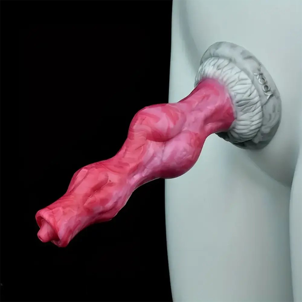 Pink Knot Fantasy Dildo 8 In - Silicone Knotted Dildo