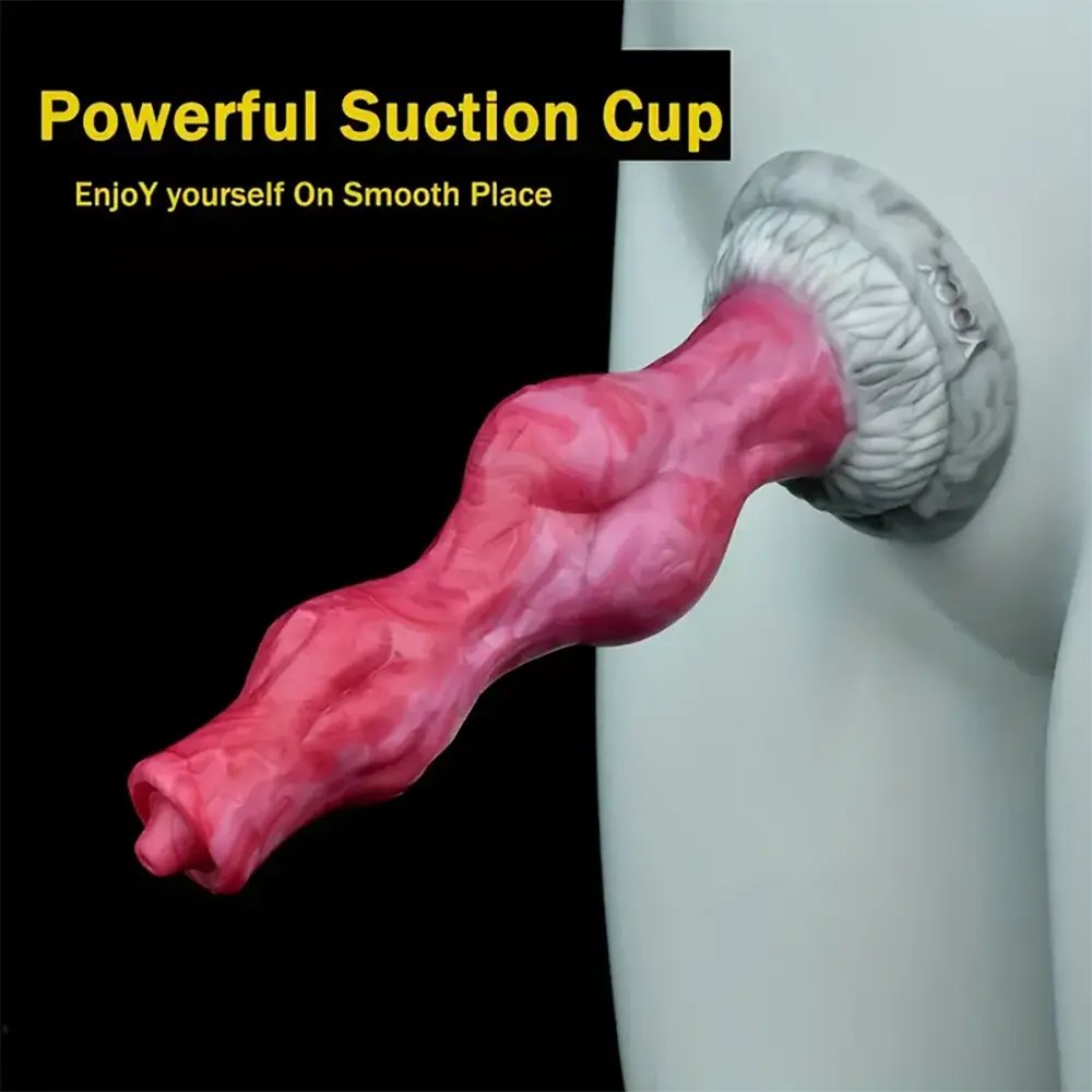Pink Knot Fantasy Dildo 8 In - Silicone Knotted Dildo