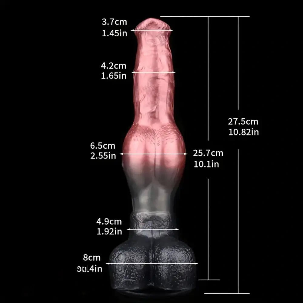 Pink Knotted Animal Dildo - Horse Knot Dildo 10.82in
