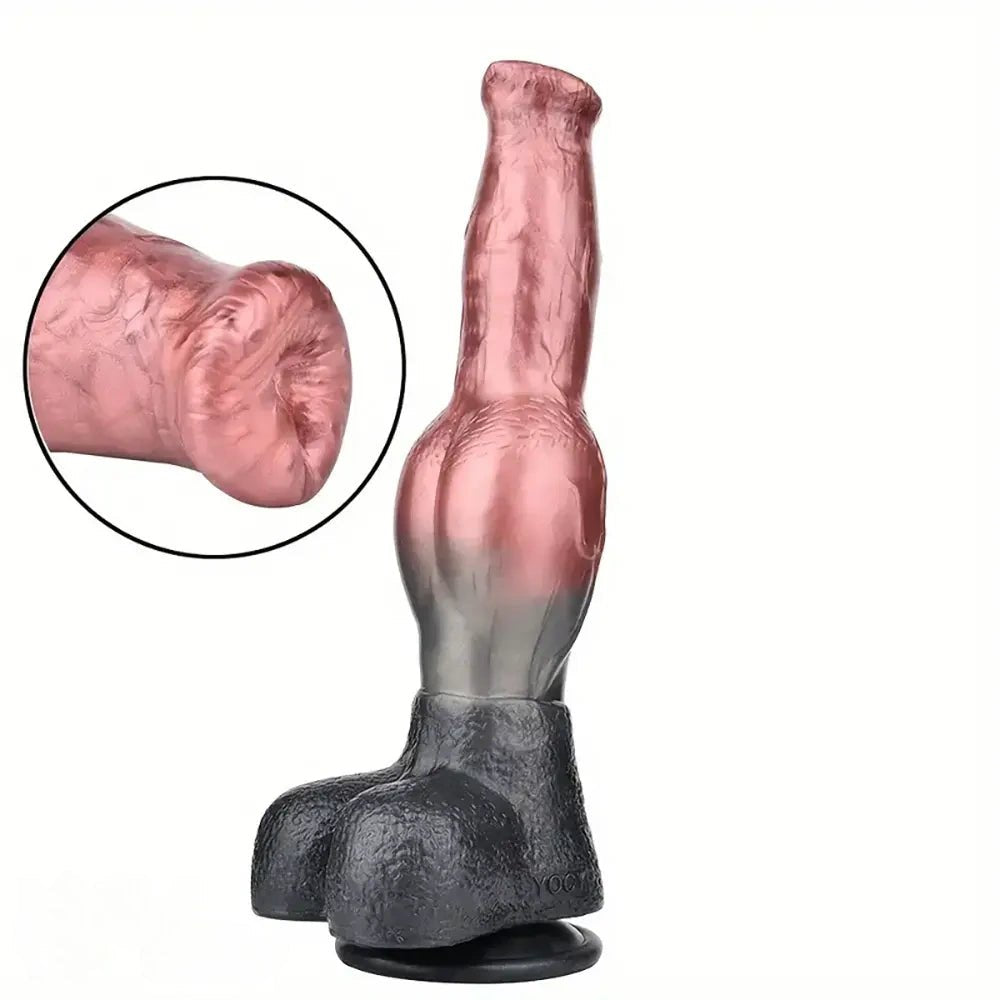 Pink Knotted Animal Dildo - Horse Knot Dildo 10.82in