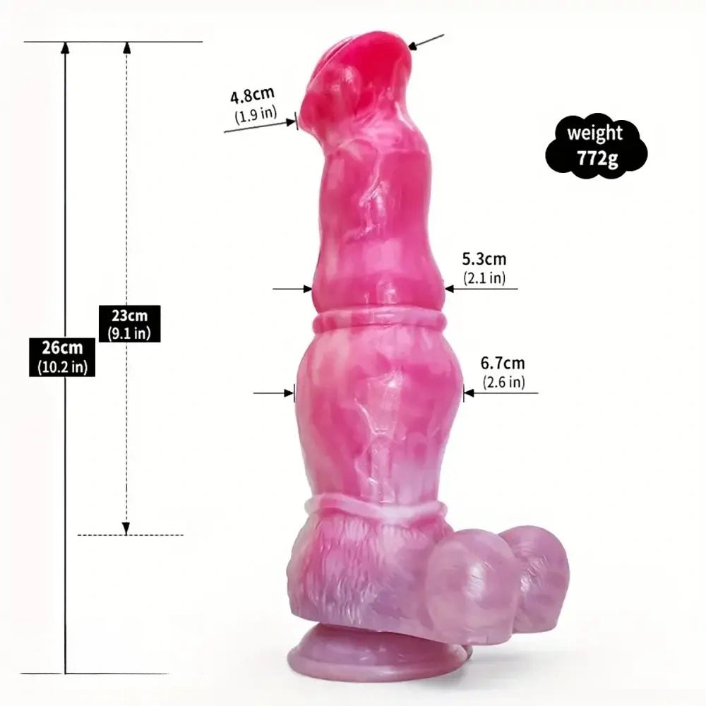Pink Knotted Horse Dildo - Knotted Dildo Pick