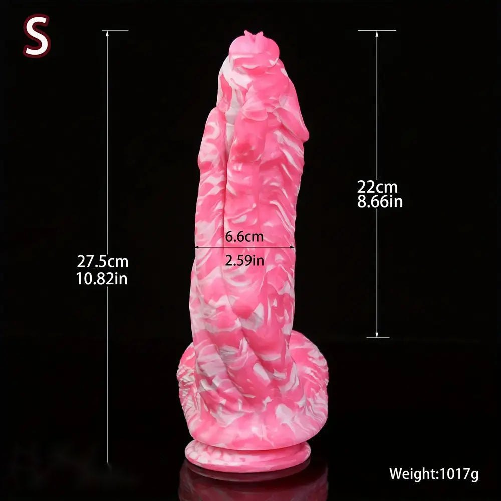 Pink Marble Ridged Anal Dildo - Anal Dildo In 2 Sizes