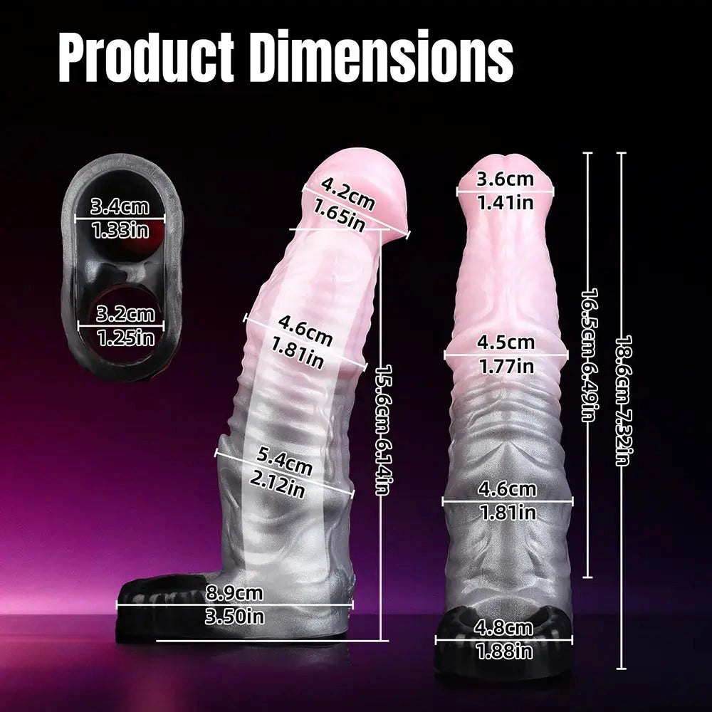 Pink Ombre Penis Sleeve 7 in - Realistic Silicone Extender