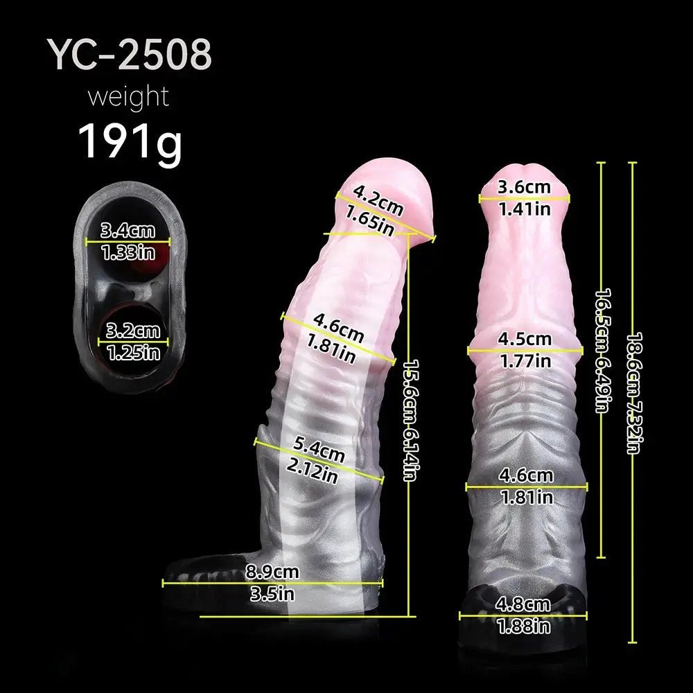 Pink Ombre Penis Sleeve 7 in - Realistic Silicone Extender