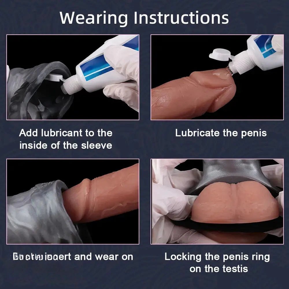 Pink Ombre Penis Sleeve 7 in - Realistic Silicone Extender