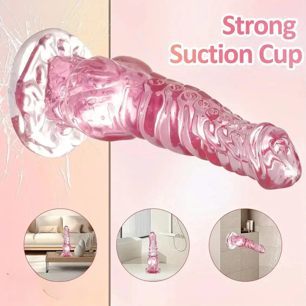 Pink Ridged Fantasy Dildo 9.4in - Fantasy Tentacle Dildo