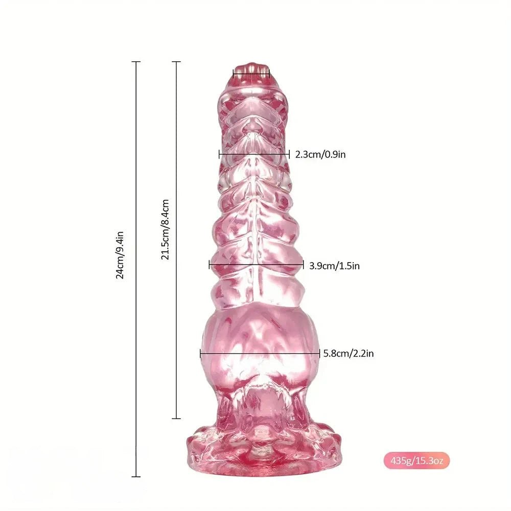 Pink Ridged Fantasy Dildo 9.4in - Fantasy Tentacle Dildo